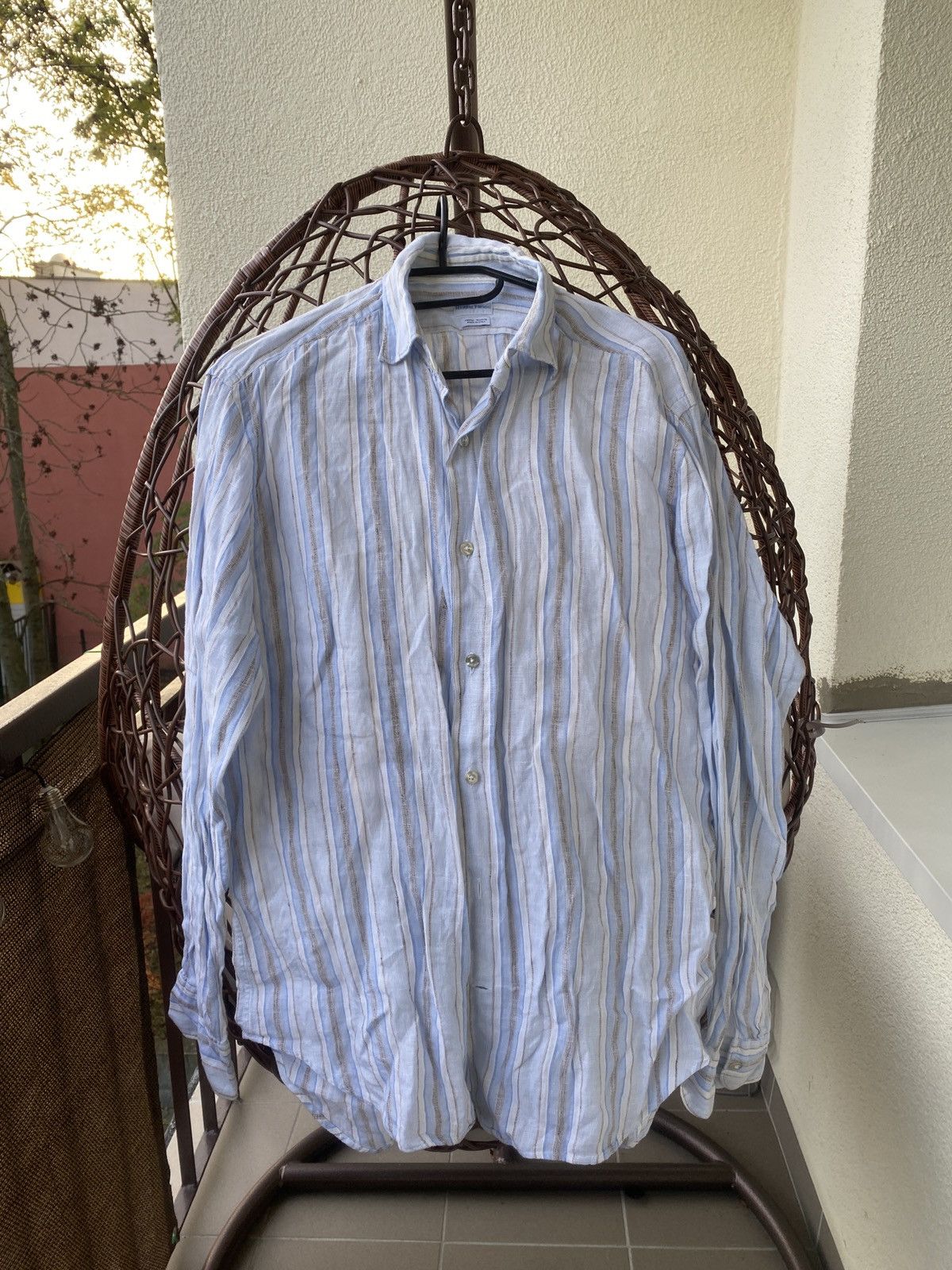 Other Linen stripped herbie frogg shirt button up Size US M / EU 48-50 / 2 - 1 Thumbnail