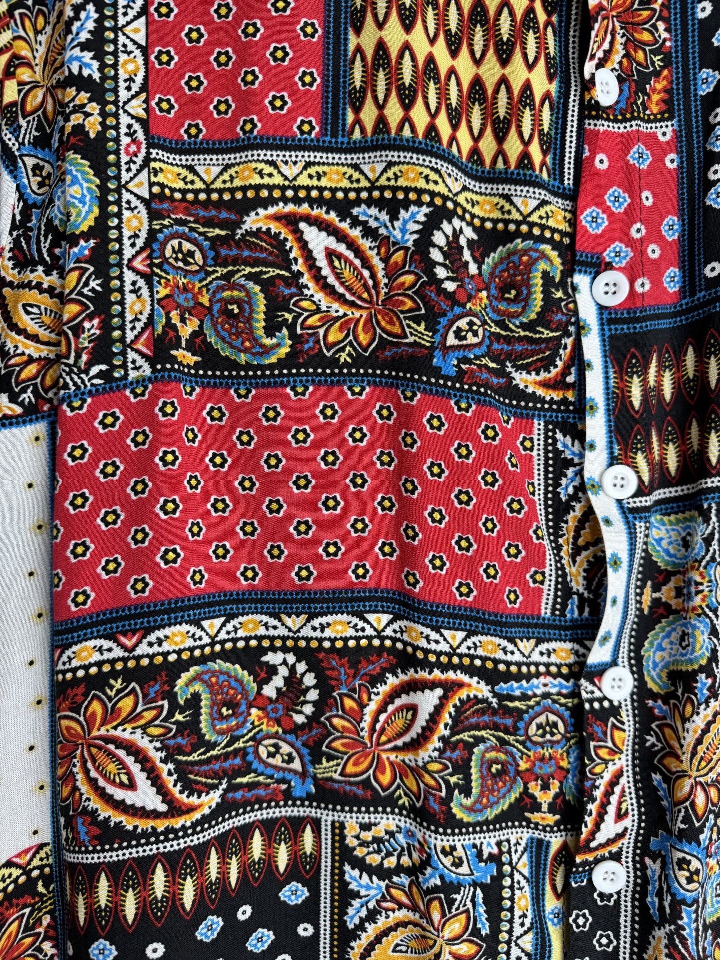 Other Men’s patchwork batik print button up shirt Size US L / EU 52-54 / 3 - 8 Thumbnail