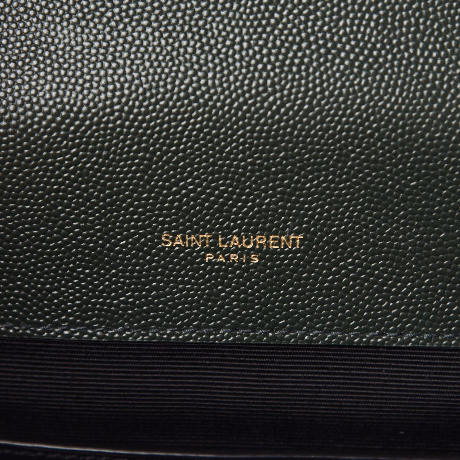 Saint Laurent Paris o1b1hav110724 Size: OS / Envelope Medium Bag in Dark Green Size ONE SIZE - 9 Thumbnail
