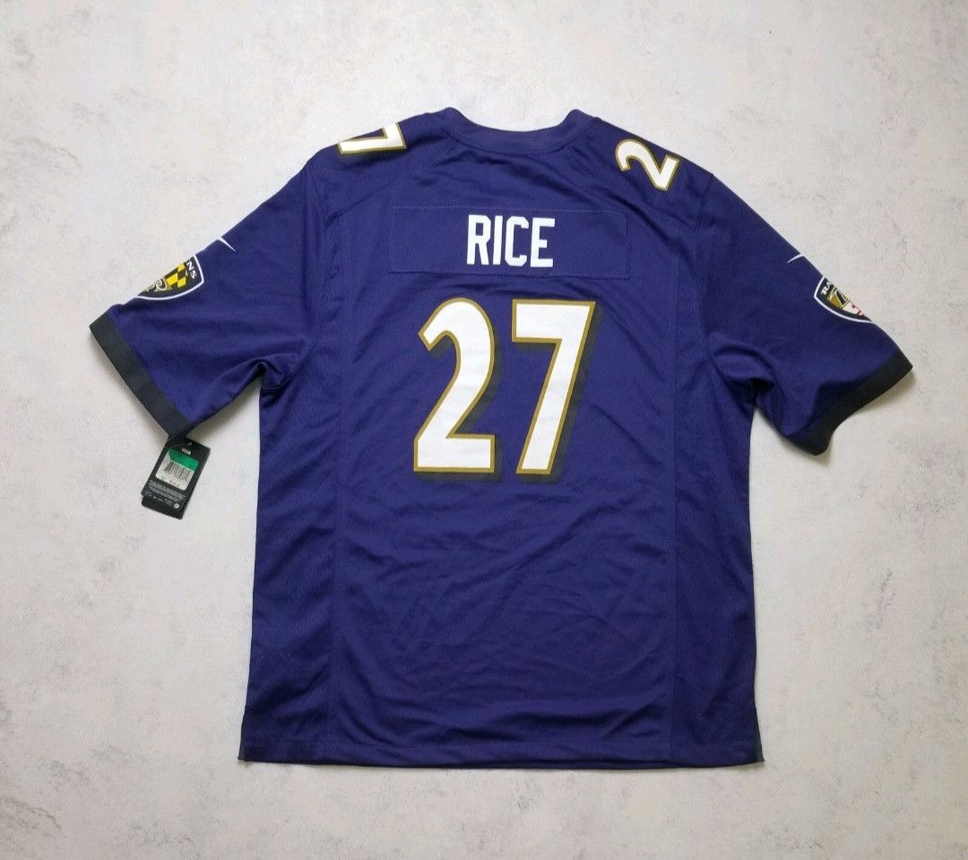 Nike New Nike NFL On Field Jersey Baltimore Ravens #27 Ray Rice Size US XL / EU 56 / 4 - 3 Thumbnail