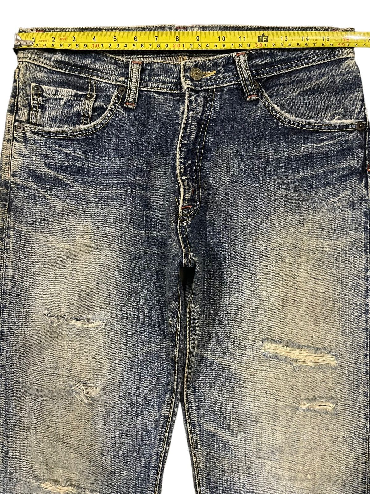 Evisu Vintage Japanese Brand Blue Wash Distressed Style Jeans Size US 32 / EU 48 - 11 Thumbnail