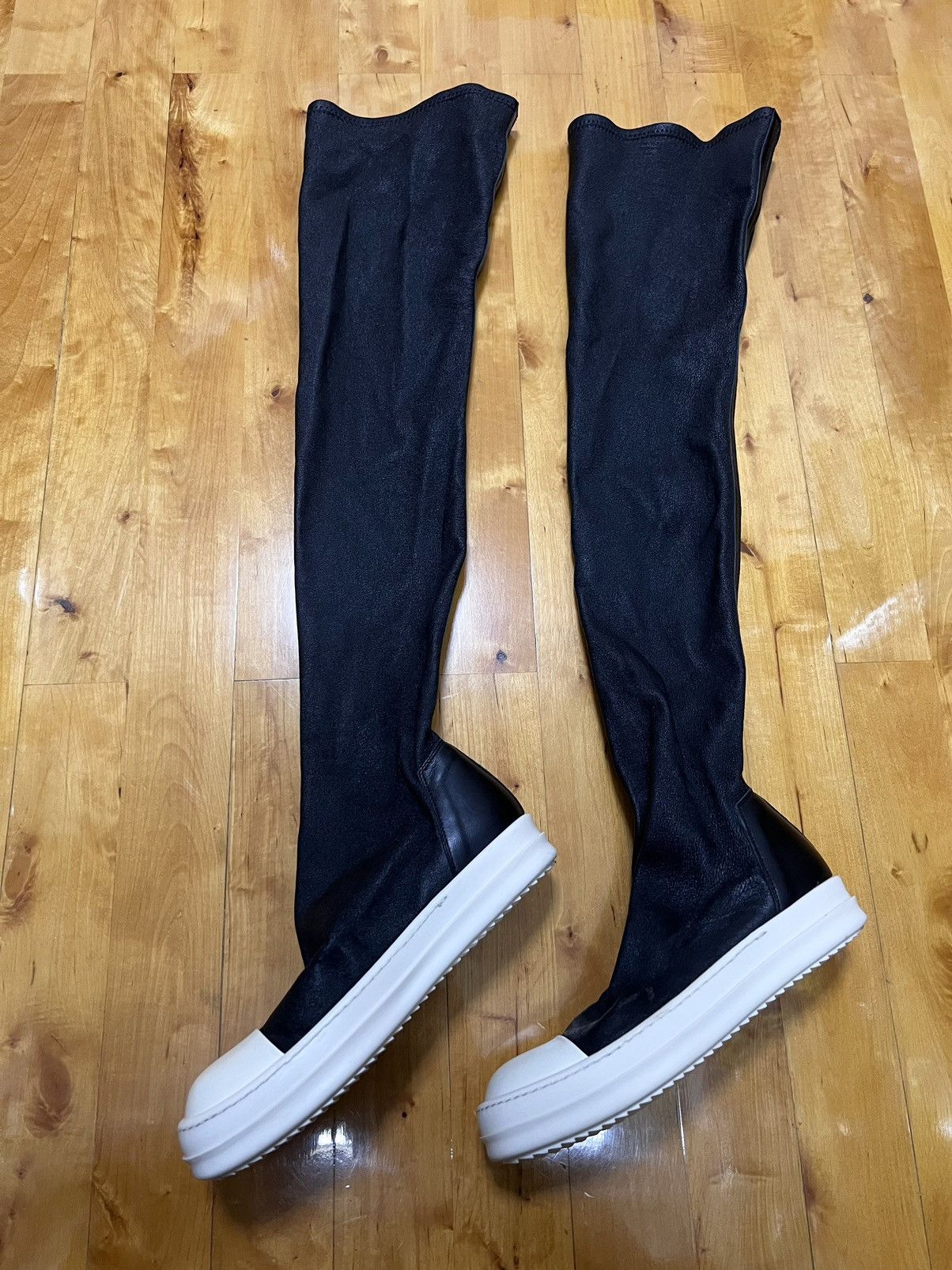 Rick Owens Rick owens mainline leather thigh high stocking sz35.5 Size US 5.5 / IT 35.5 - 3 Thumbnail