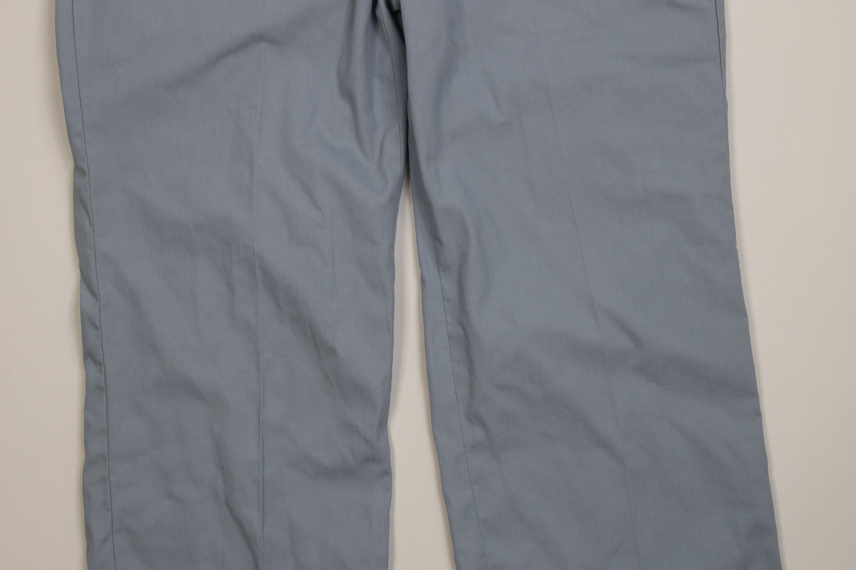 Vintage Vintage 70s Streetwear Wide Leg Chino Pants Light Blue Size US 32 / EU 48 - 3 Thumbnail