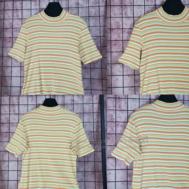 Other Lanvin Yellow Striped Cotton Summer T-Shirt . Size M / US 6-8 / IT 42-44 - 3 Thumbnail