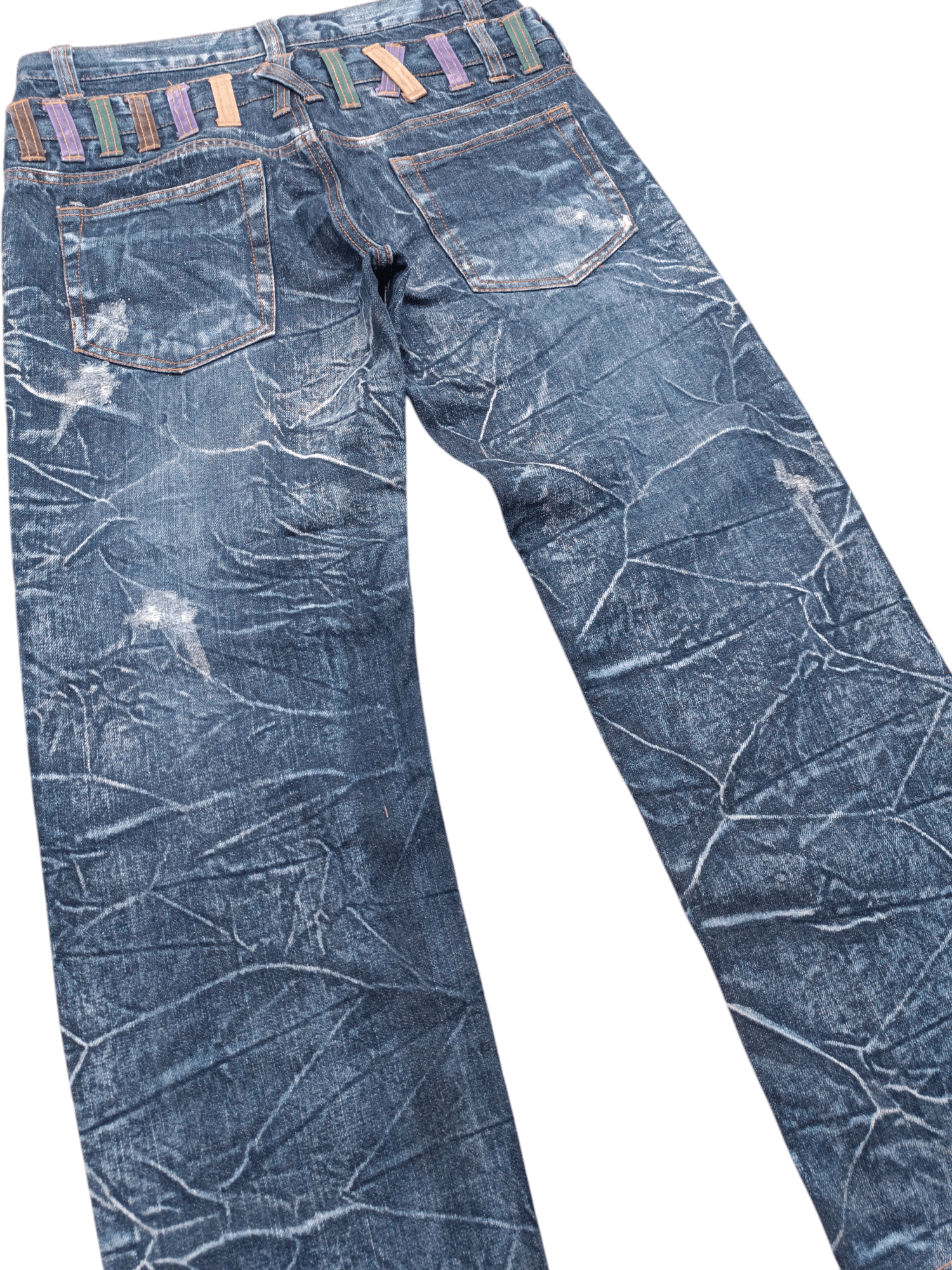 Japanese Brand × Seditionaries VTG NYLAUS DOUBLE WAIST DISTRESSED JEANS VERY RARE Size US 30 / EU 46 - 10 Thumbnail