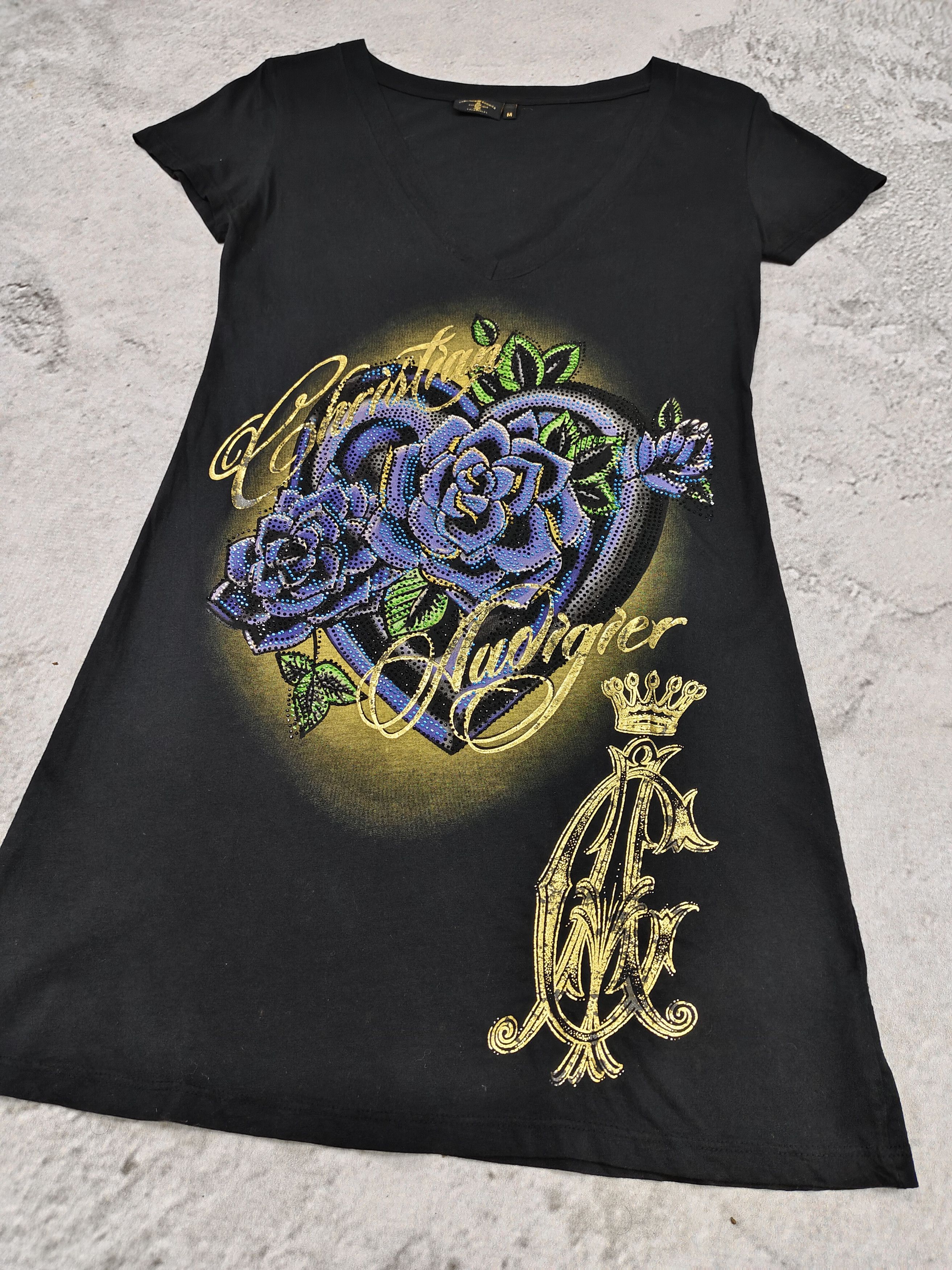 Christian Audigier Christian Audigier-Y2K Glam Rock Rose Heart Tattoo Top Size M / US 6-8 / IT 42-44 - 2 Thumbnail