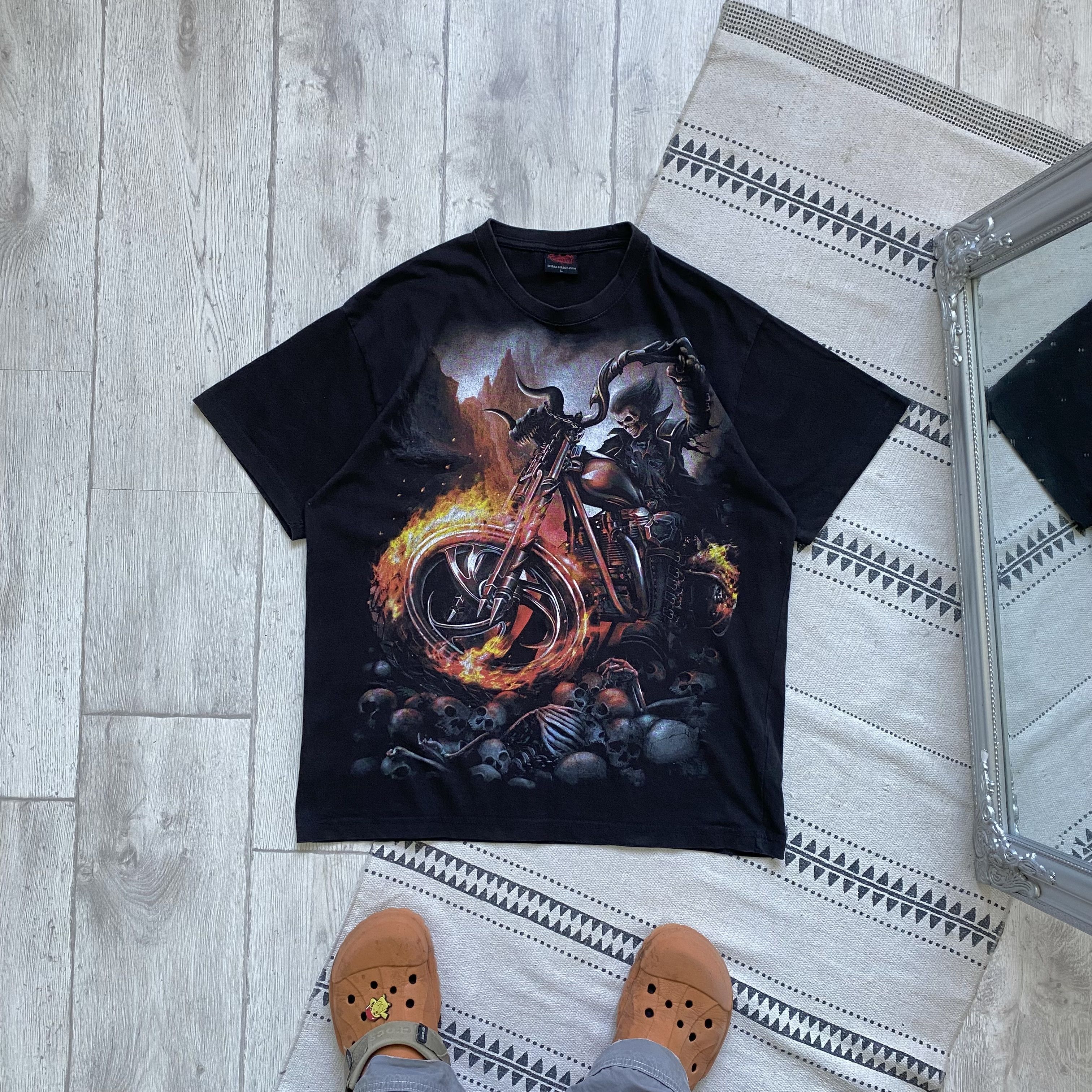 Harley Davidson 💀 Vintage Horror Skeleton Biker tee Harley Davidson vibe Size US M / EU 48-50 / 2 - 2 Thumbnail