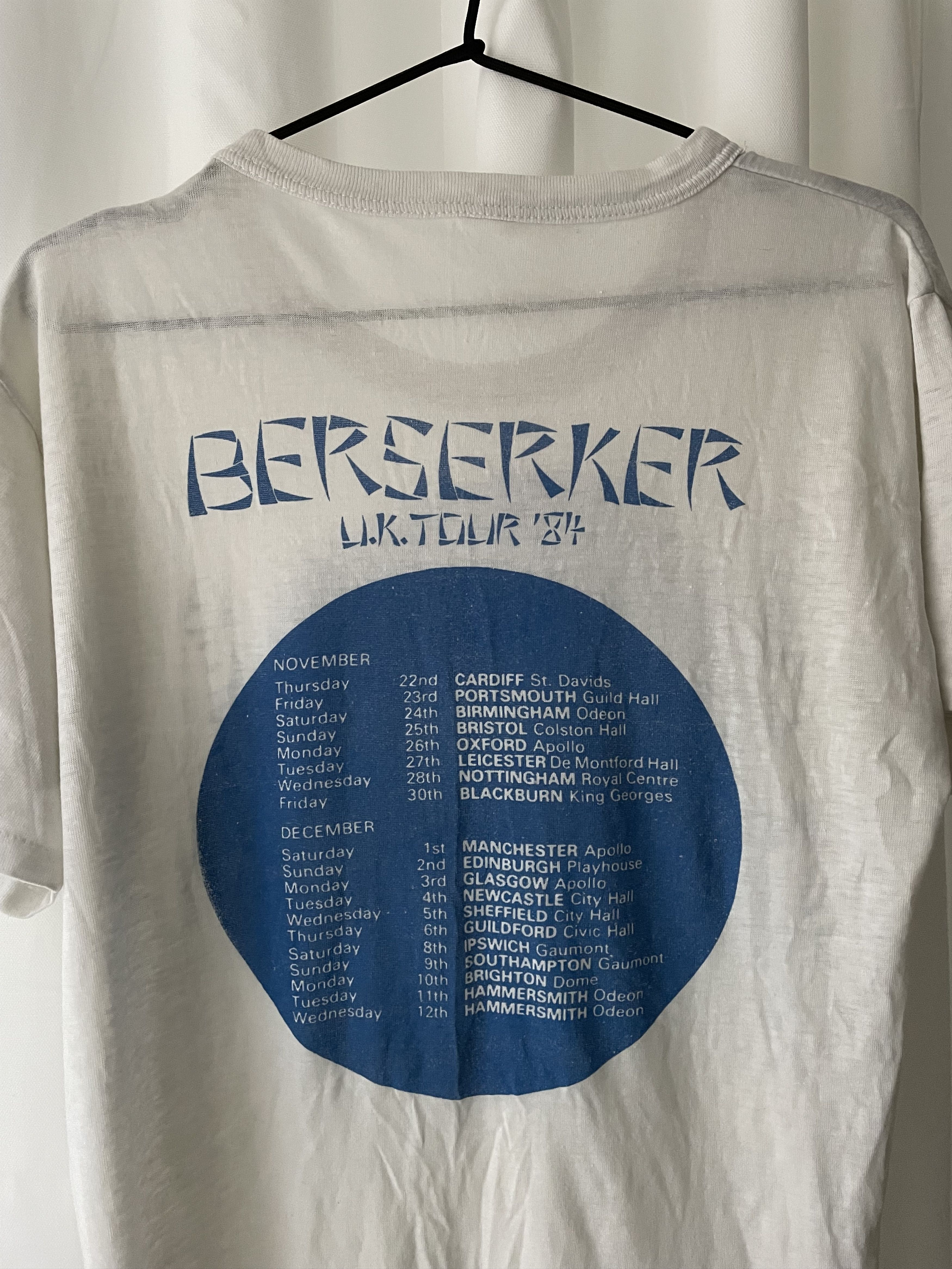 Vintage Vintage 1984 Gary Numan Berserker Tour Uk Shirt Size US S / EU 44-46 / 1 - 7 Thumbnail