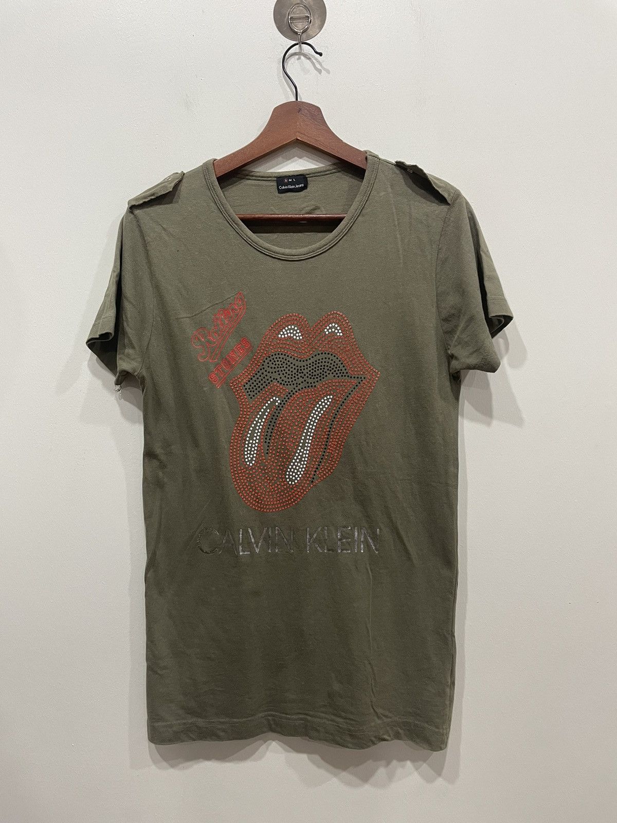 Calvin Klein Calvin Klein The Rolling Stones Tshirt with Shoulder Straps Size US S / EU 44-46 / 1 - 1 Thumbnail
