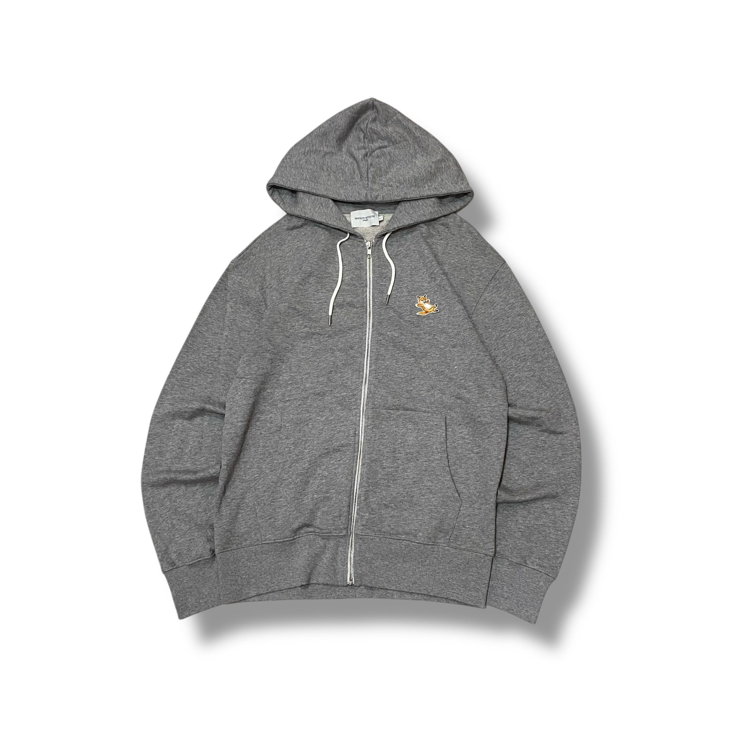 Maison Kitsune maison kitsune chillax fox patch zipped hoodie grey Size US M / EU 48-50 / 2 - 1 Thumbnail