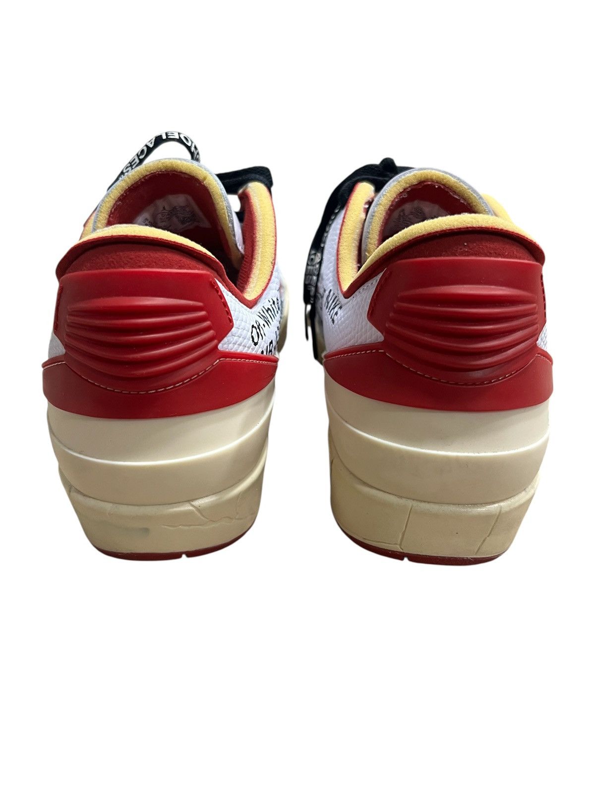 Jordan Brand × Off-White Jordan 2 Retro Low SP Off-White White Red Size US 9.5 / EU 42-43 - 4 Thumbnail