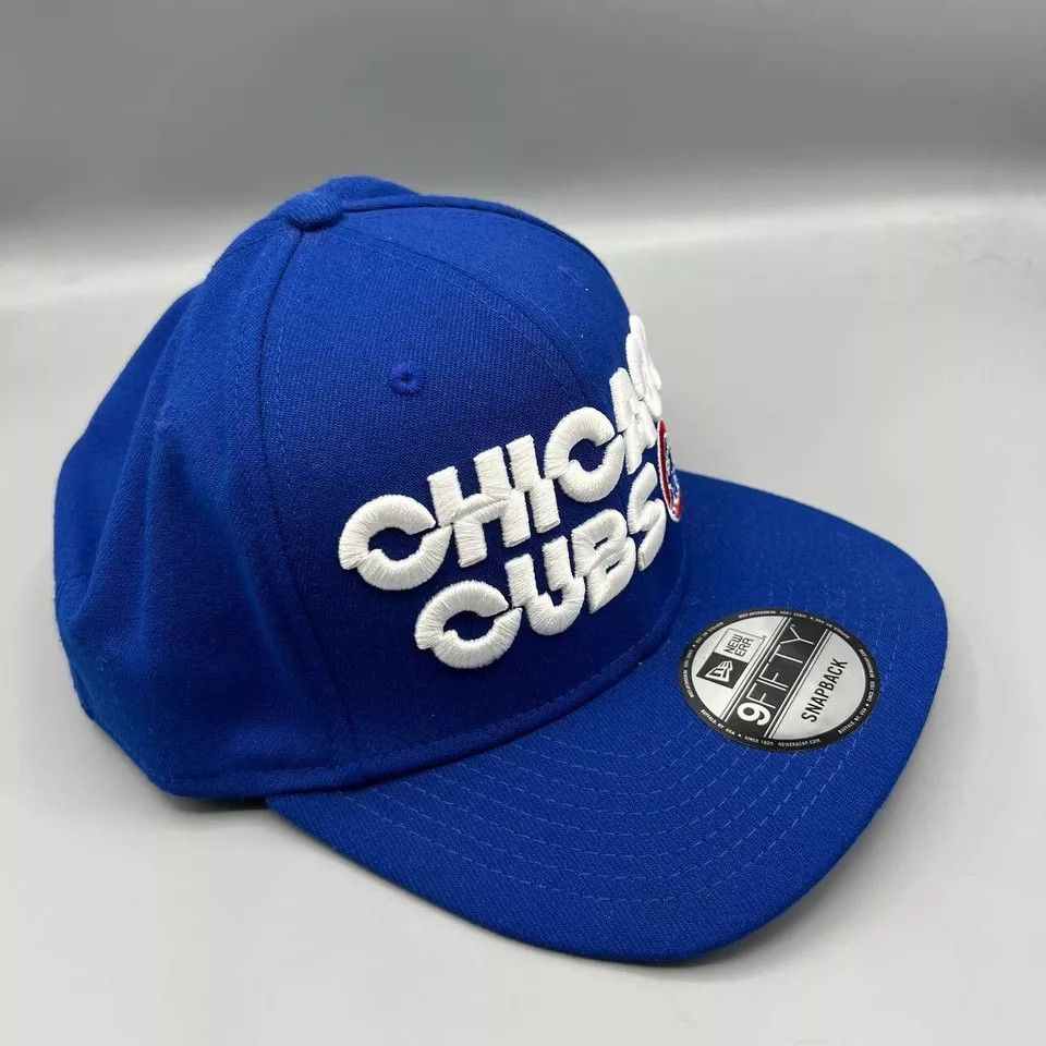 New Era Chicago Cubs Hat Men M-L 9Fifty New Era Snap Back Cap New Size ONE SIZE - 3 Thumbnail