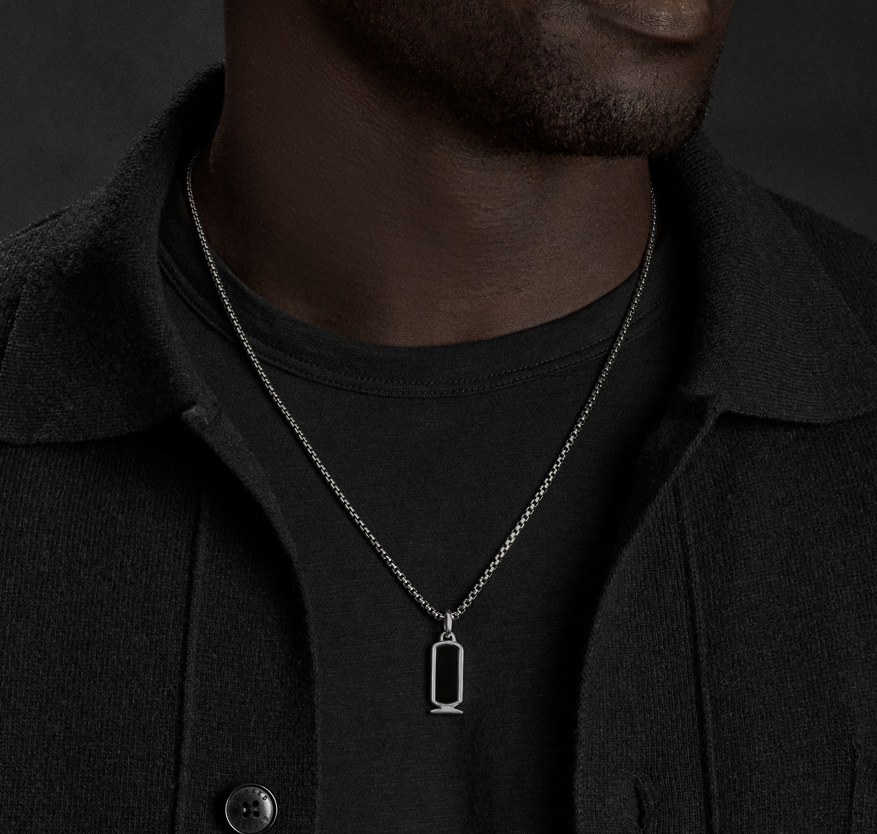David Yurman o1w1db10526 D25840M /Size 9/Cairo Cartouche Amulet in Silver Size ONE SIZE - 3 Thumbnail