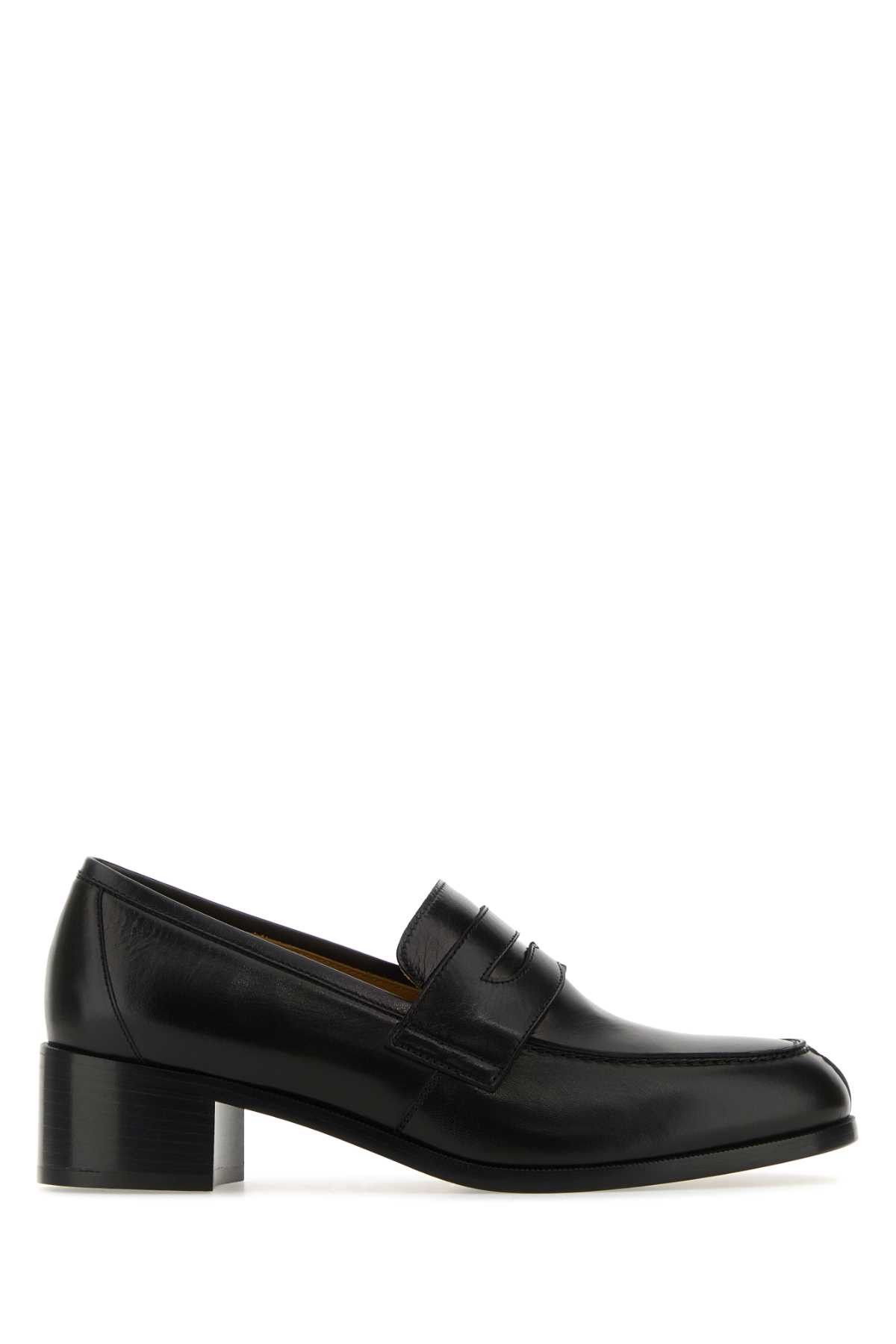 image of The Row Black Leather Vera Pumps Shoes, Women's (Size 11)