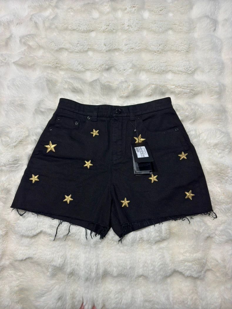 Yves Saint Laurent saint laurent size f38 Star Embroidered Women's Denim Short Size 37" - 1 Thumbnail