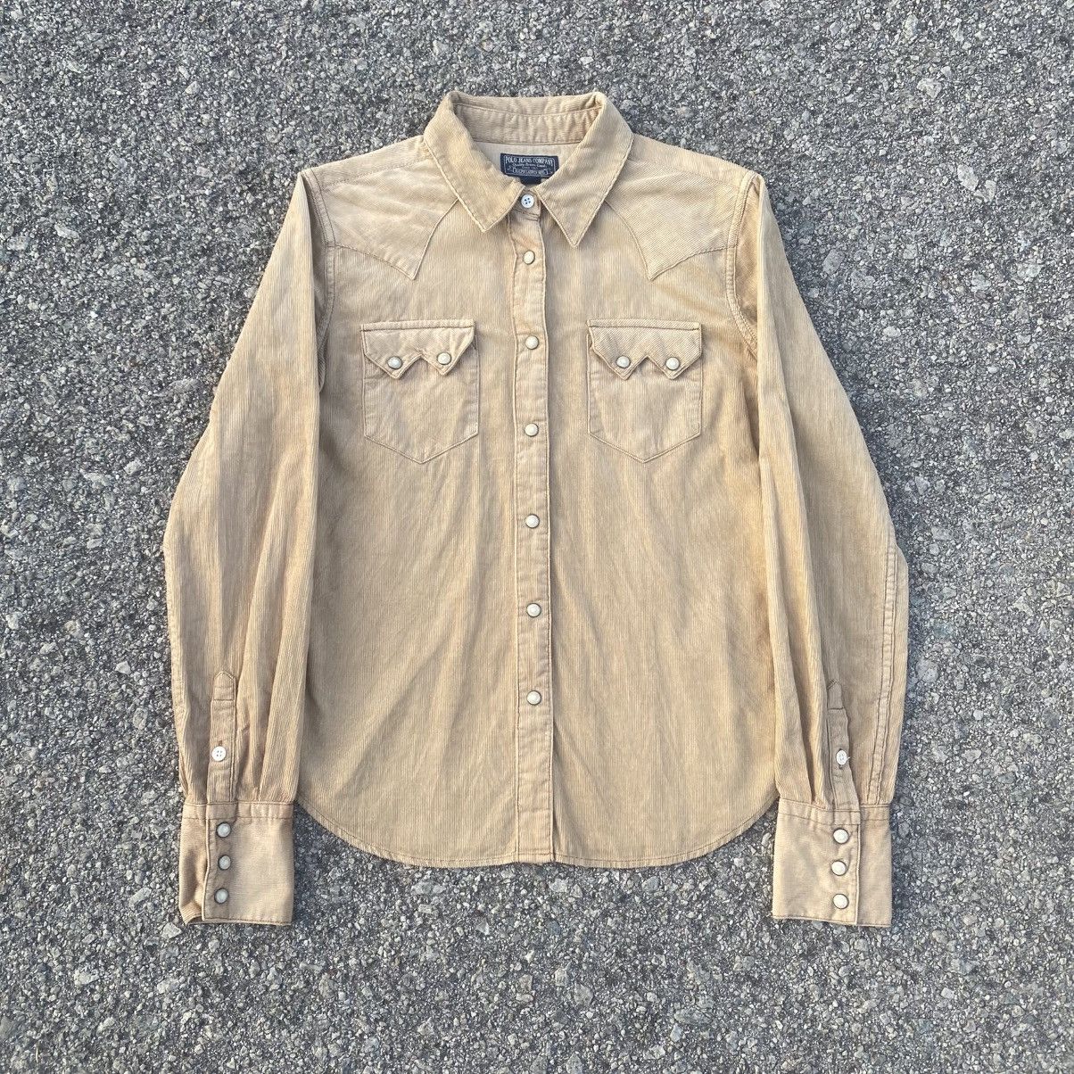 Polo Ralph Lauren 1990s Polo Denim Company RRL Cord Western Shirt Size S / US 4 / IT 40 - 1 Thumbnail