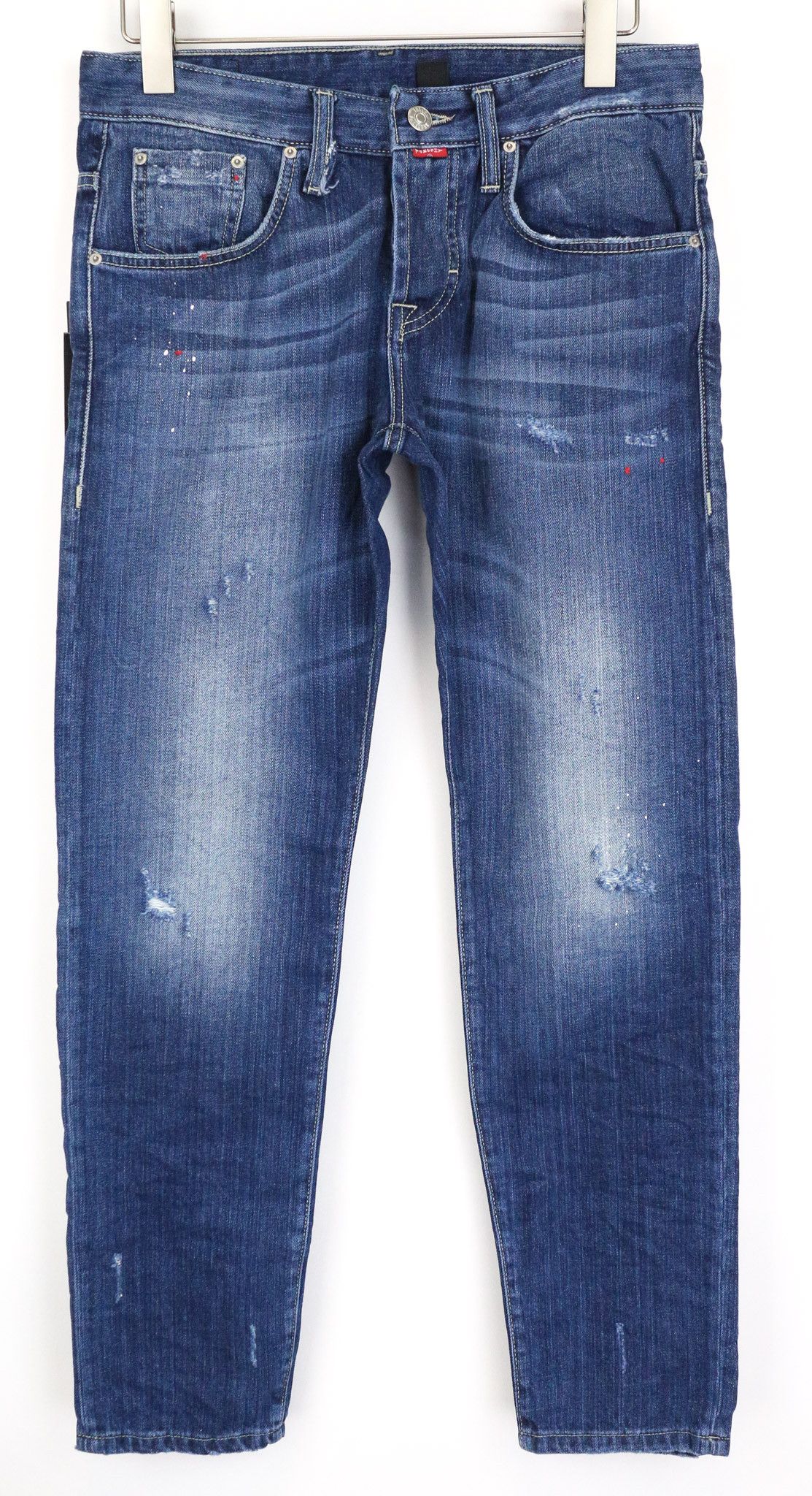 Takeshy Kurosawa W32 Blue Cotton Regular Fit Washed Jeans 75846 Size US 32 / EU 48 - 1 Thumbnail