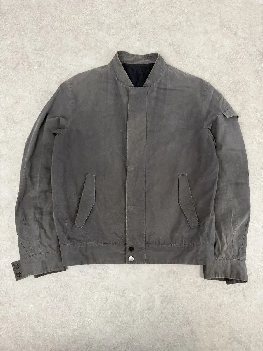 Balenciaga AW2013 Balenciaga Grey Raw Bomber Jacket Size US M / EU 48-50 / 2 - 1 Thumbnail