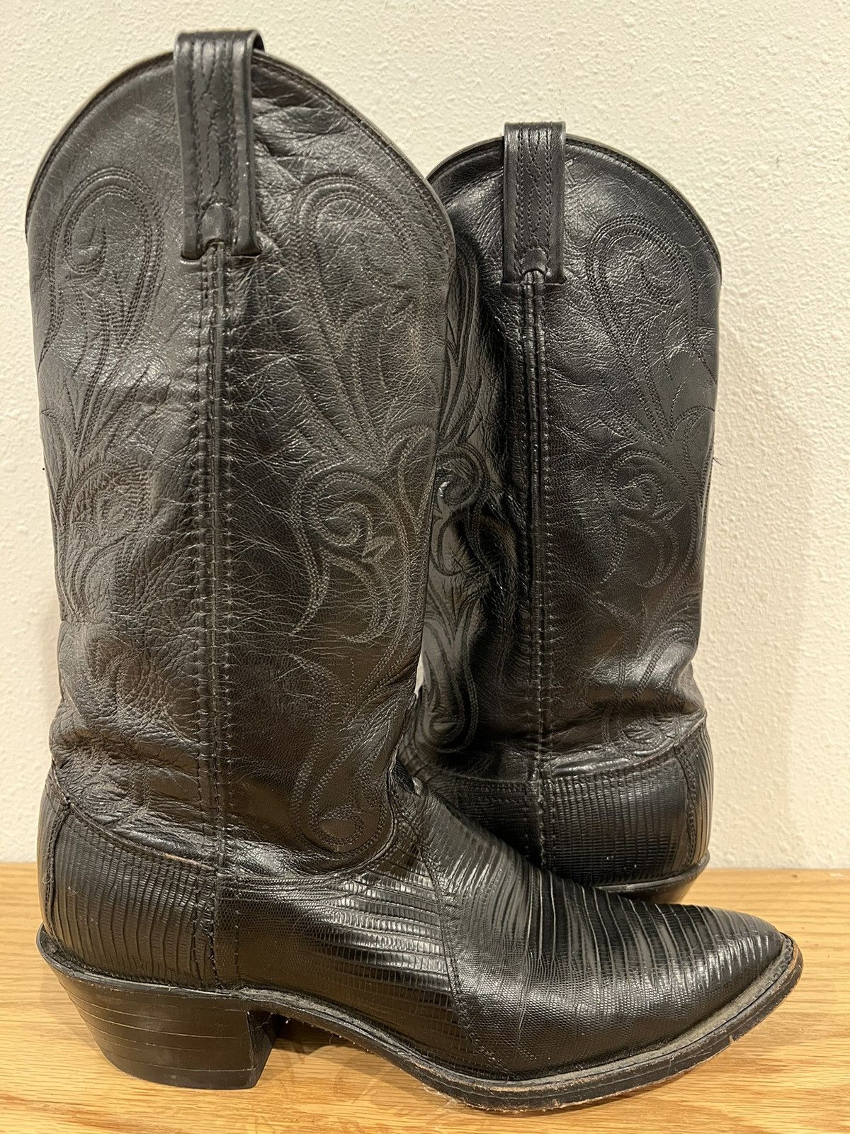Dan Post × Vintage Vintage Dan Post Teju Lizard Leather Cowgirl Boots Women’s Size US 9.5 / IT 39.5 - 3 Thumbnail
