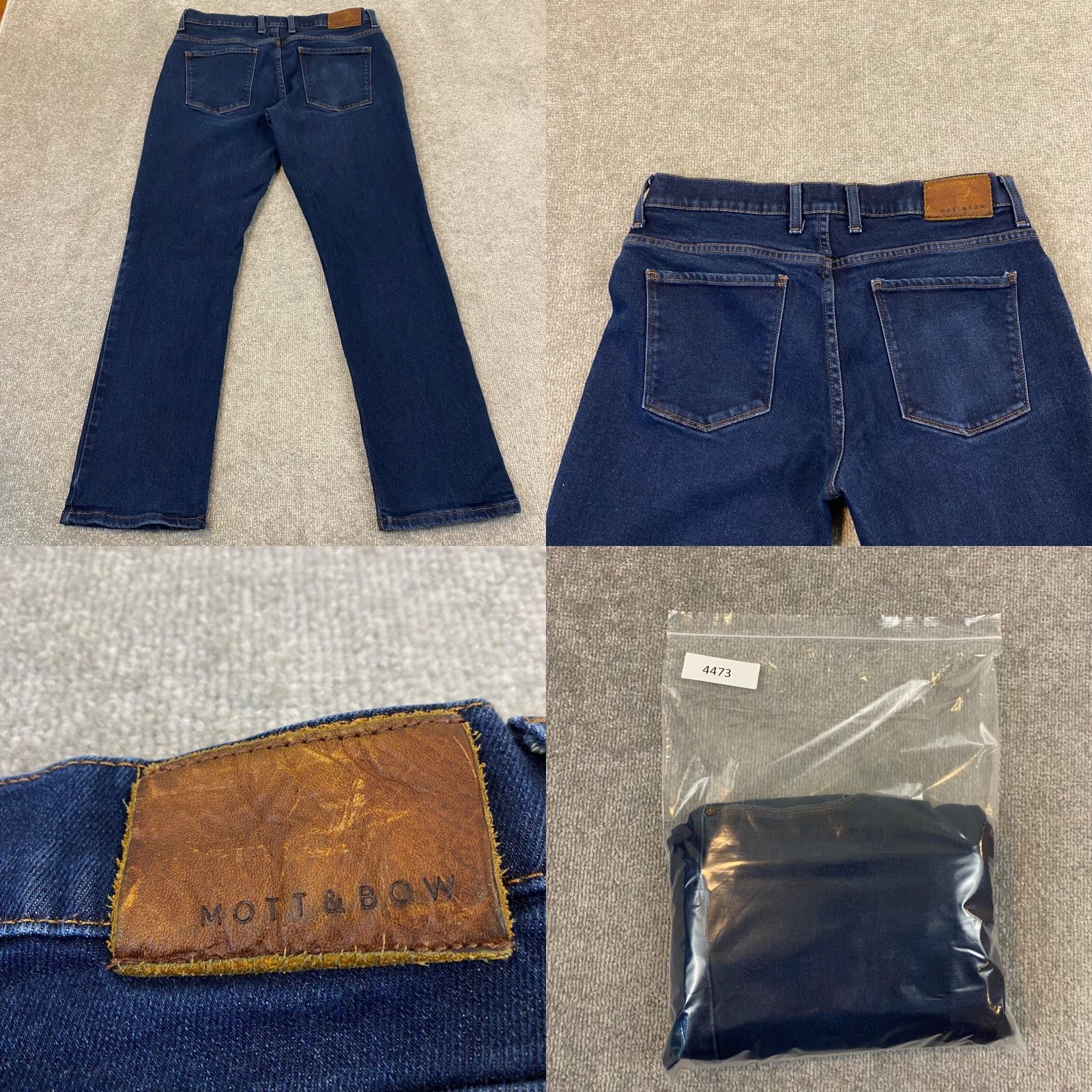 Mott & Bow MOTT & BOW Jeans Men 36x32 Straight Dark Blue Light Wash Denim Stretch 5-Pocket Regular Belt Loops Mid Rise Blue Vintage? No. Size US 36 / EU 52 - 8 Thumbnail
