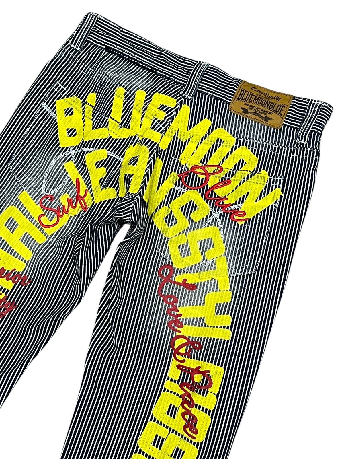 OVER THE STRiPES VERY RARE🔥Blue Moon Blue Daicock Hickory Stripe Jeans Japan Size US 28 / EU 44 - 2 Thumbnail