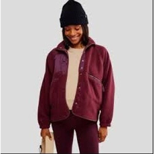 Free People FP x Hatch Fleece Pullover Jacket Snap Button Zip Pockets Wo Size S / US 4 / IT 40 - 23 Thumbnail