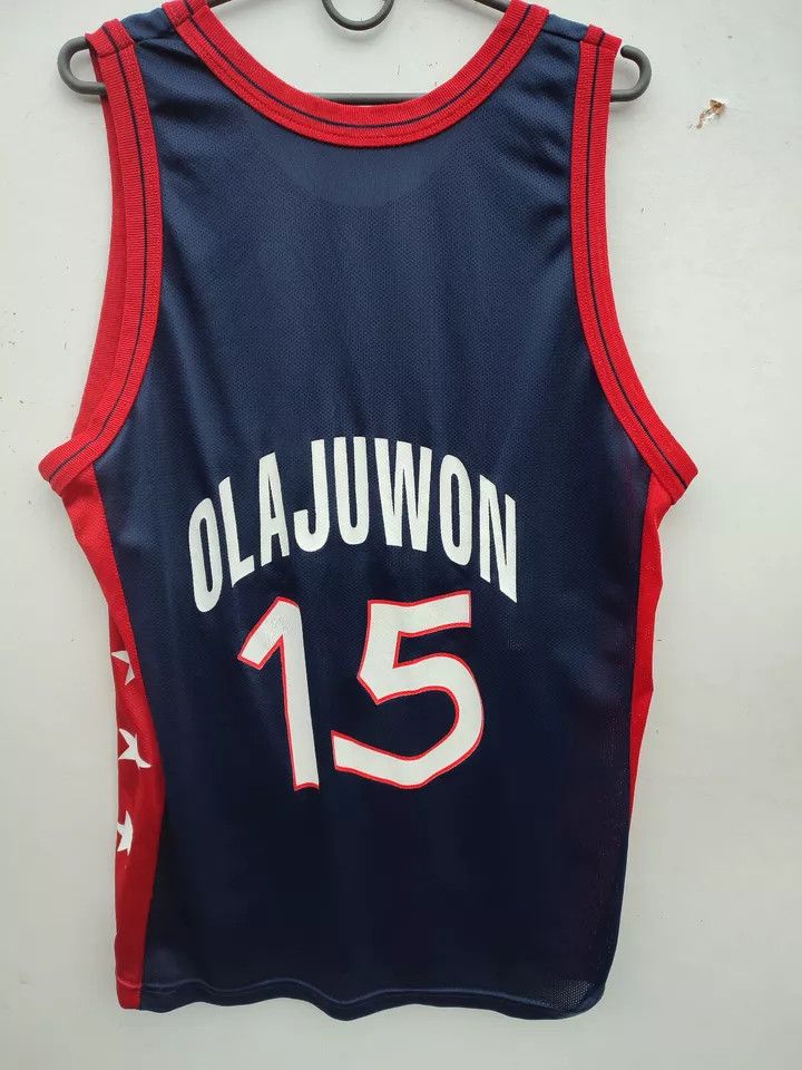 NBA Vintage Champion Hakeem Olajuwon Jersey Team USA NEW Nba Size US S / EU 44-46 / 1 - 7 Thumbnail
