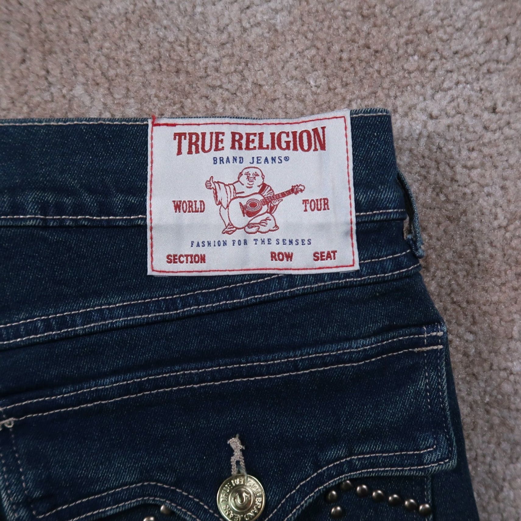 True Religion VINTAGE is not applicable; True Religion Geno Slim Jeans Men's 32x32 Jeans Slim 5-Pocket Blue New with Tags Size US 32 / EU 48 - 6 Thumbnail