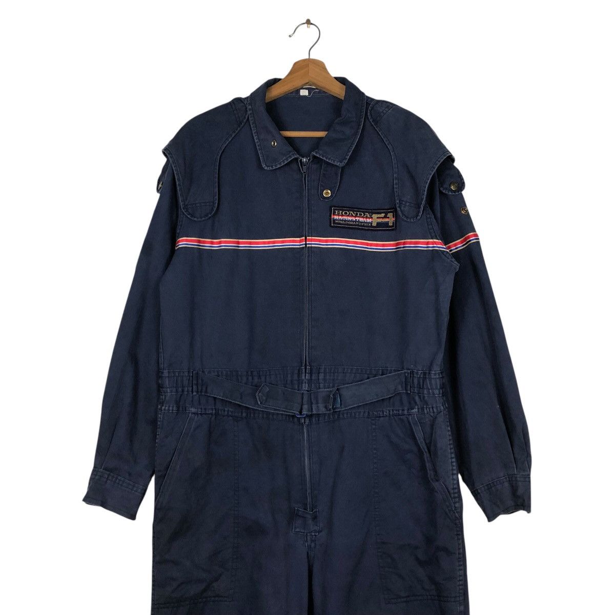 Honda 📌Vintage Coverall Worker Racing Honda Formula 1 Big Logo Size US 38 / EU 54 - 5 Thumbnail