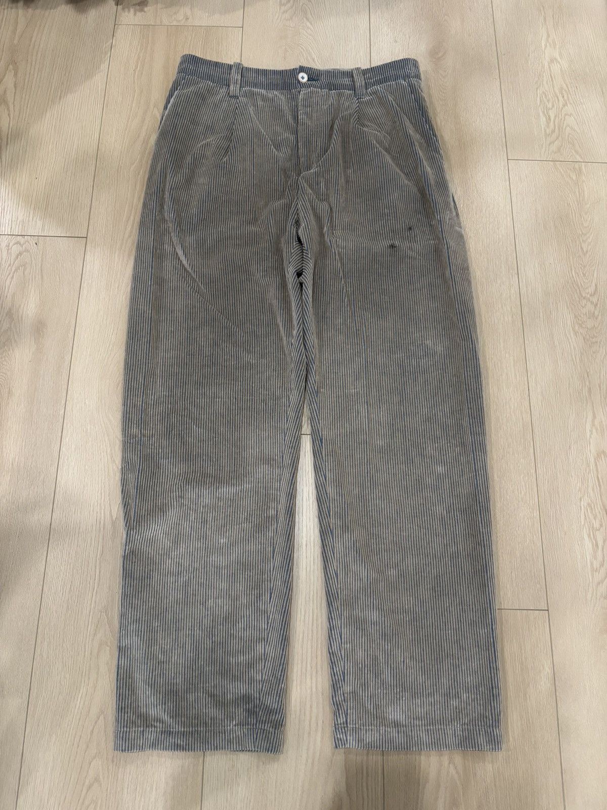 The Elder Statesman The Elder Statesman - Straight-Leg Pleated Corduroy Trousers Size US 32 / EU 48 - 4 Thumbnail