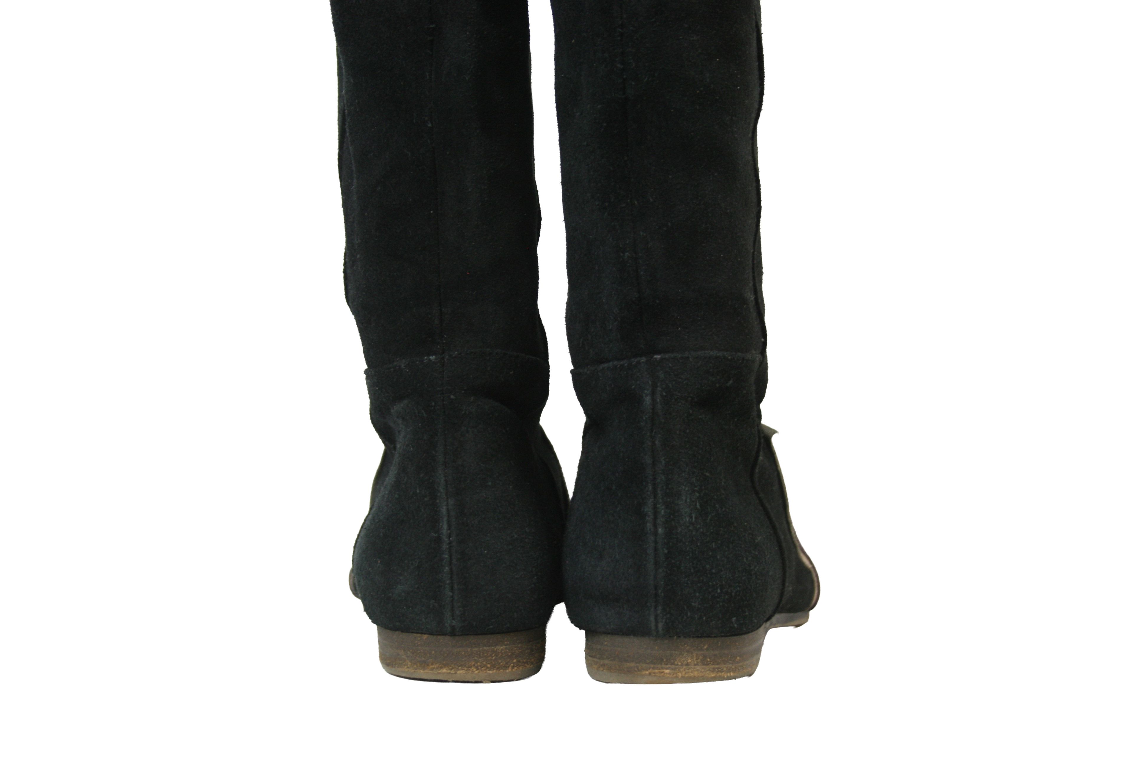 Miss Sixty 00S Rockstuds Y2K Moto Knee High Suede Boots Vintage Size US 7 / IT 37 - 12 Thumbnail