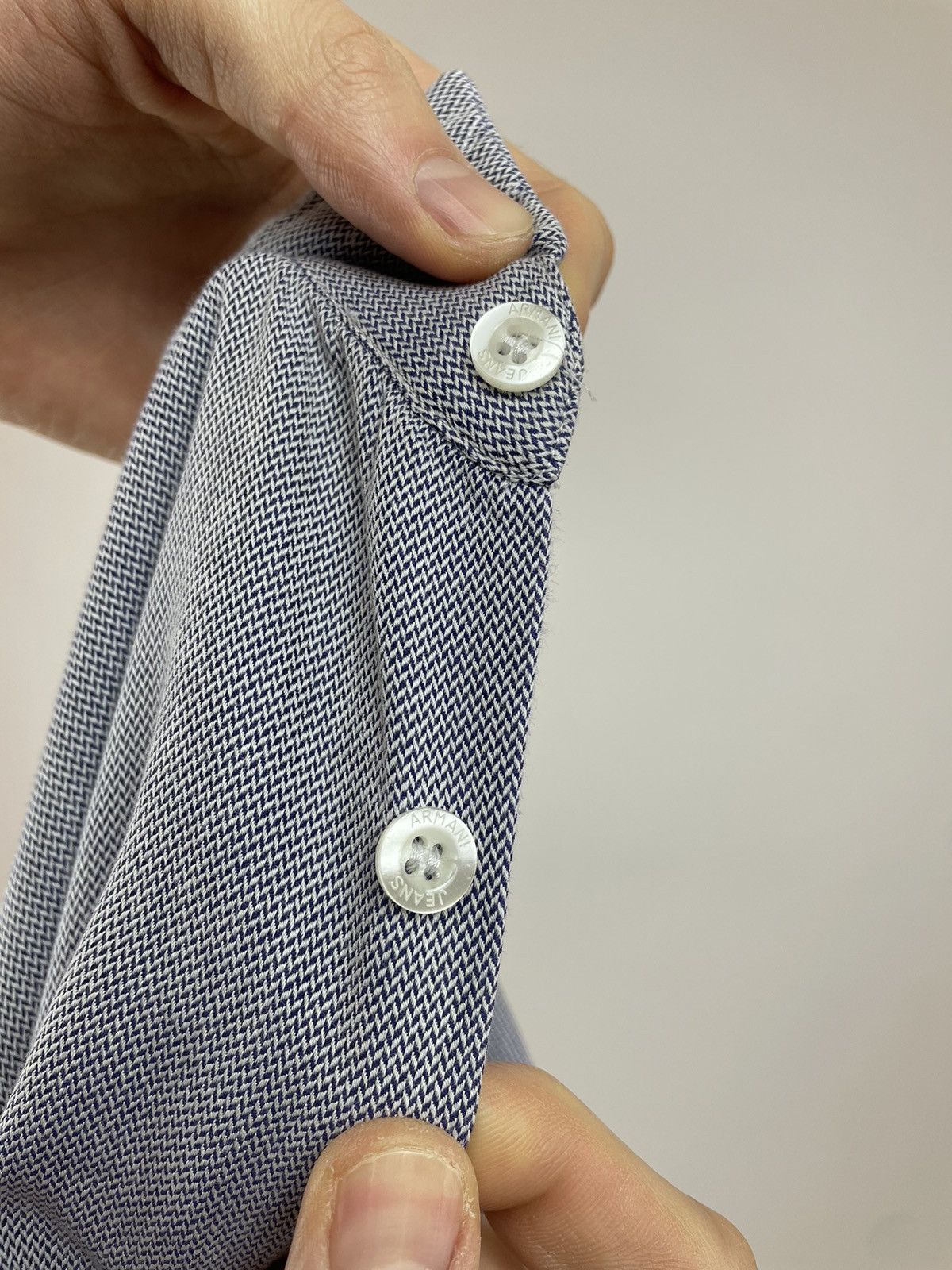 Armani × Giorgio Armani ARMANI JEANS shirt Italian Fabric Blue cotton long sleeve XL Size US XL / EU 56 / 4 - 9 Thumbnail