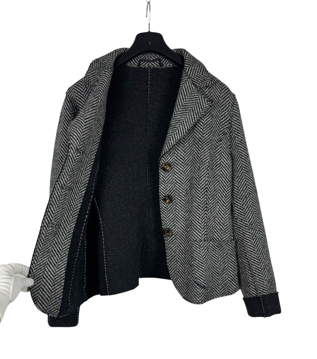 Weekend Max Mara Weekend Max Mara Herringbone Wool Blazer Jacket size US10 Size L / US 10 / IT 46 - 9 Thumbnail