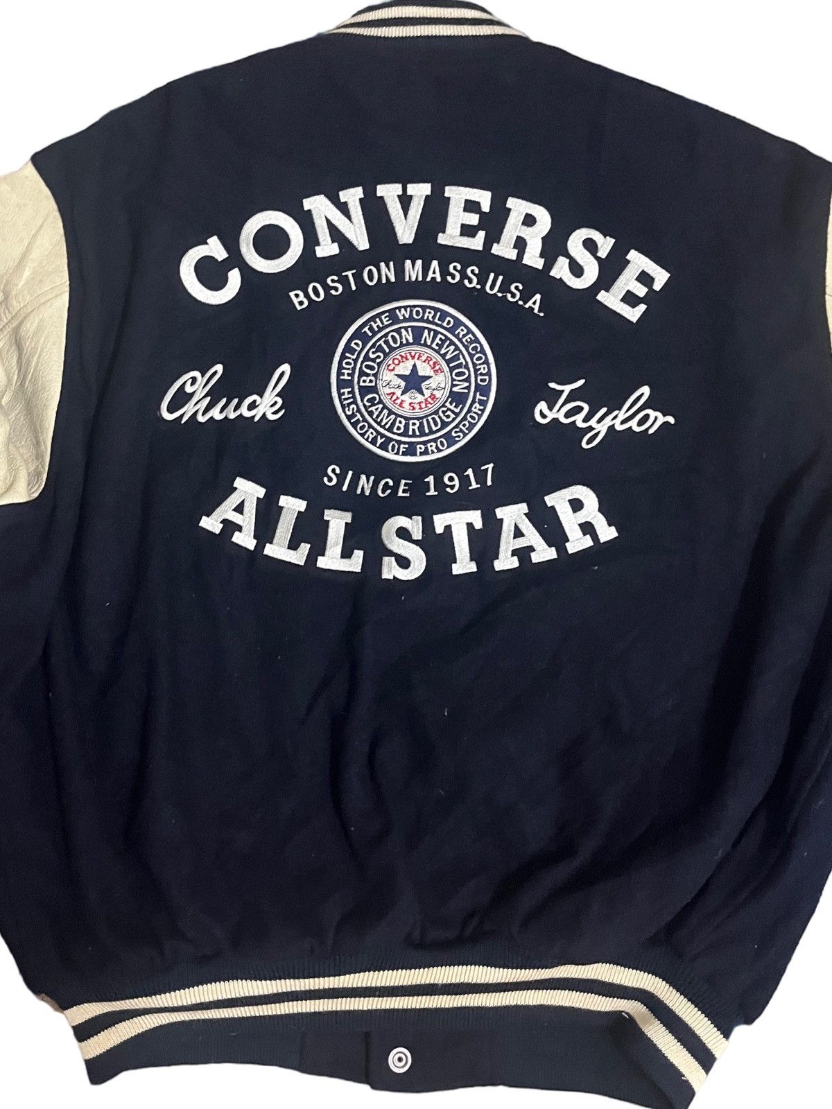 Converse Converse Chuck Taylor Wool Leather Varsity Jacket Size US L / EU 52-54 / 3 - 2 Thumbnail