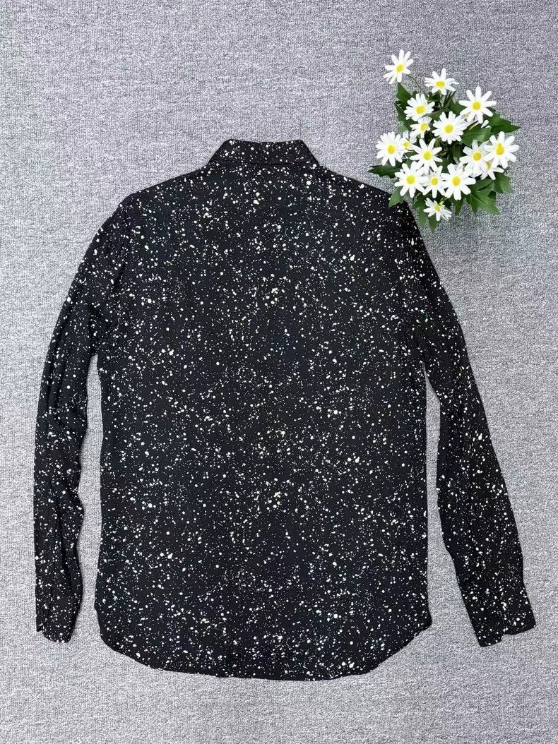 Yves Saint Laurent Saint Laurent size 39 Starry Sky Ink-Splashing Shirt 2502- Size US M / EU 48-50 / 2 - 2 Thumbnail