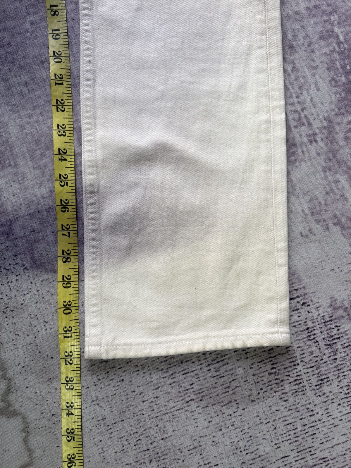 Helmut Lang 1998 Helmut Lang White Denim on Kanye Style Size US 29 - 17 Thumbnail