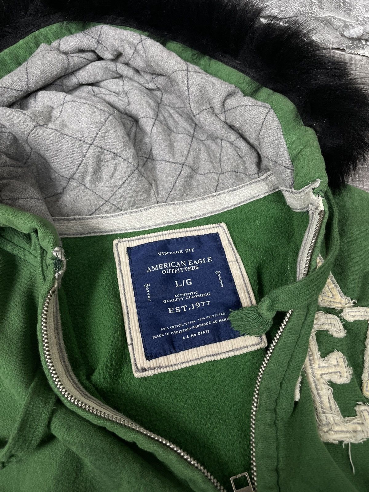 Abercrombie & Fitch × If Six Was Nine × Japanese Brand Abercrombie and Fitch Y2K Fur Hoodie Mountain Print Size US L / EU 52-54 / 3 - 8 Thumbnail