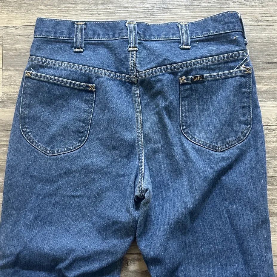 Lee Vintage 70s Lee Flared Bell Bottom Denim Jeans Size 32x30 Size US 32 / EU 48 - 2 Thumbnail