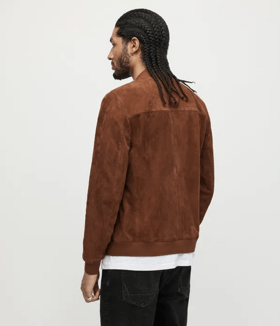 Allsaints ALLSAINTS Kemble Suede Brown Camel Bomber Jacket Coat M Size US M / EU 48-50 / 2 - 3 Thumbnail