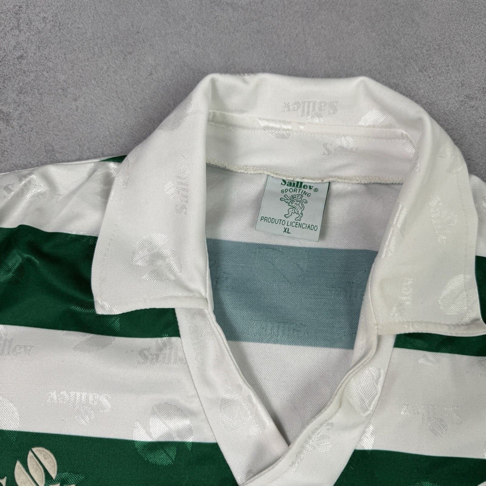 Vintage 1995-1996 Sporting Lisbon Saillev Home Soccer Jersey Size US XL / EU 56 / 4 - 4 Thumbnail