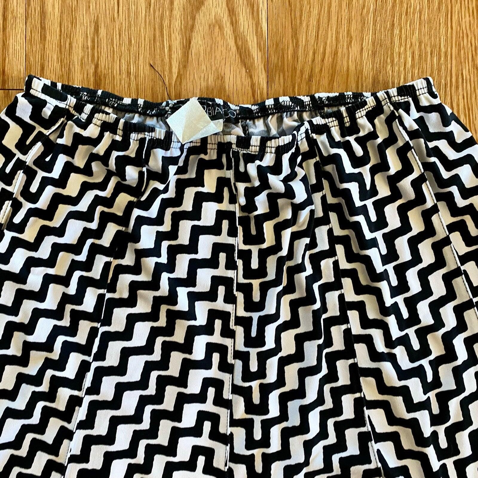 Other Coco Bianco Black White Chevron Midi Skirt Womens Small Size 28" / US 6 / IT 42 - 3 Thumbnail