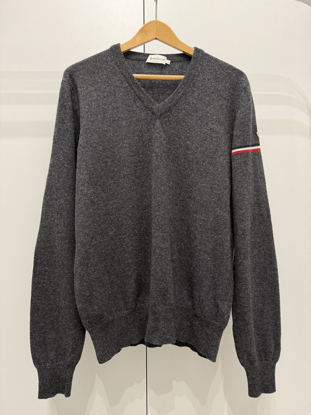 Moncler Vintage Moncler Wool Knitted V Neck Men’s Sweater Rick Owens Size US L / EU 52-54 / 3 - 2 Thumbnail