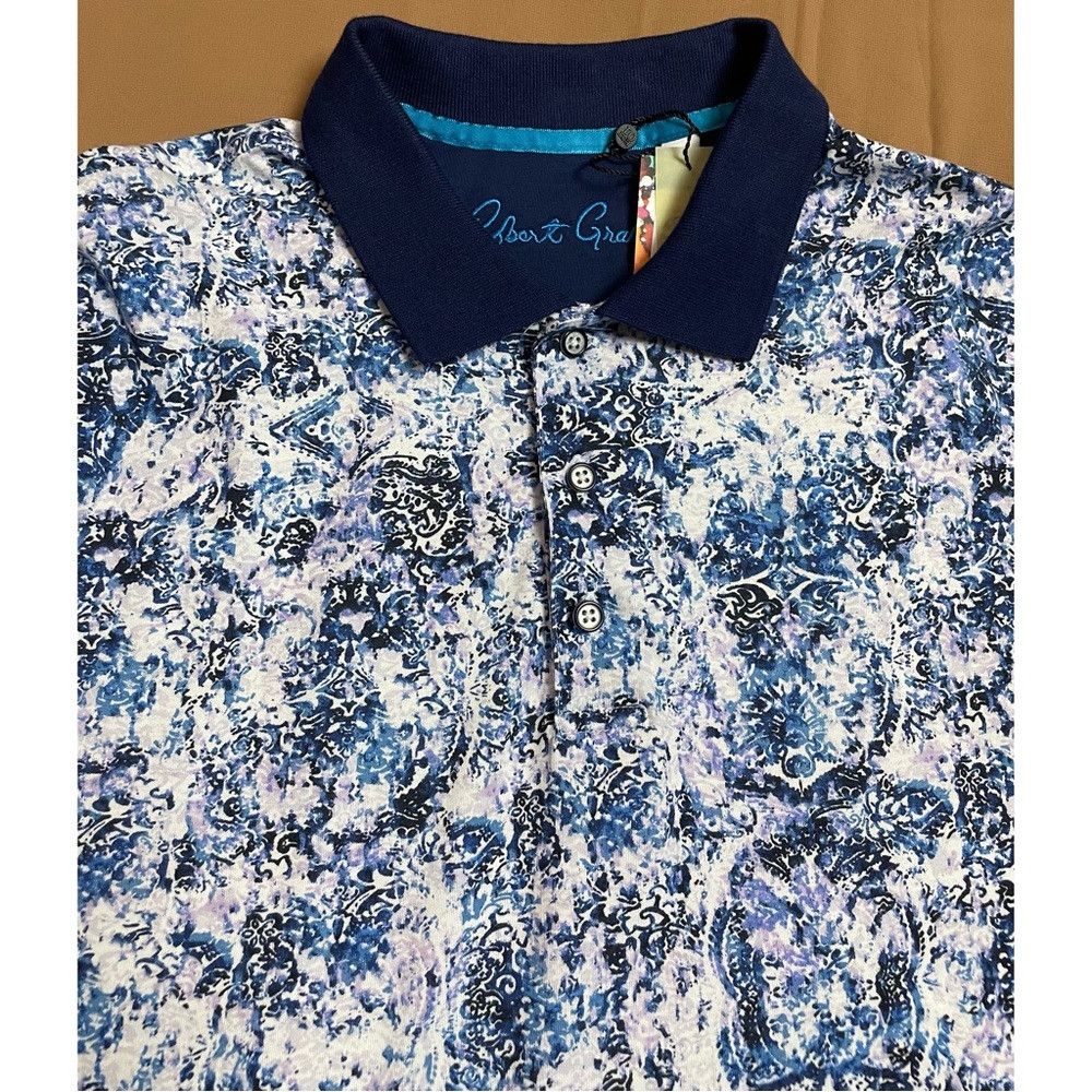 Robert Graham NWT New $158 Robert Graham Rainwater Blue Classic Fit Polo Size US S / EU 44-46 / 1 - 4 Thumbnail