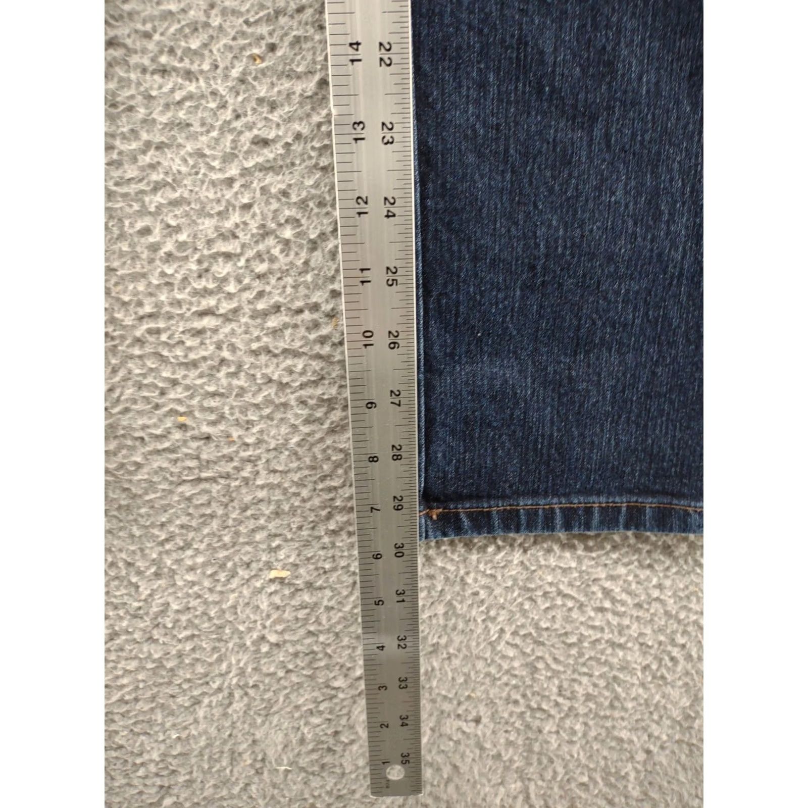 Charter Club Charter Club Women’s Jeans Dark Blue Size 12 Tummy Slimming Classic Narrow Leg Denim 5-Pocket Stretch Regular Rise High Comfort Size 34" / US 12 / IT 48 - 6 Thumbnail