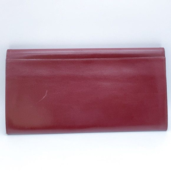Cartier Cartier Les Must de Cartier Burgundy Leather Calfskin Clutch Size ONE SIZE - 3 Thumbnail