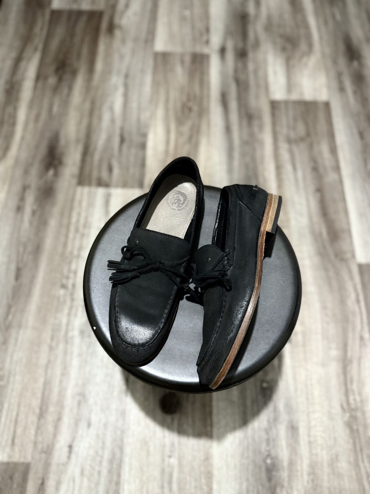 Diesel DIESEL RARE MEN’S BLACK LEATHER LOAFERS SLIP ON SHOES Size42 Size US 9.5 / EU 42-43 - 1 Thumbnail