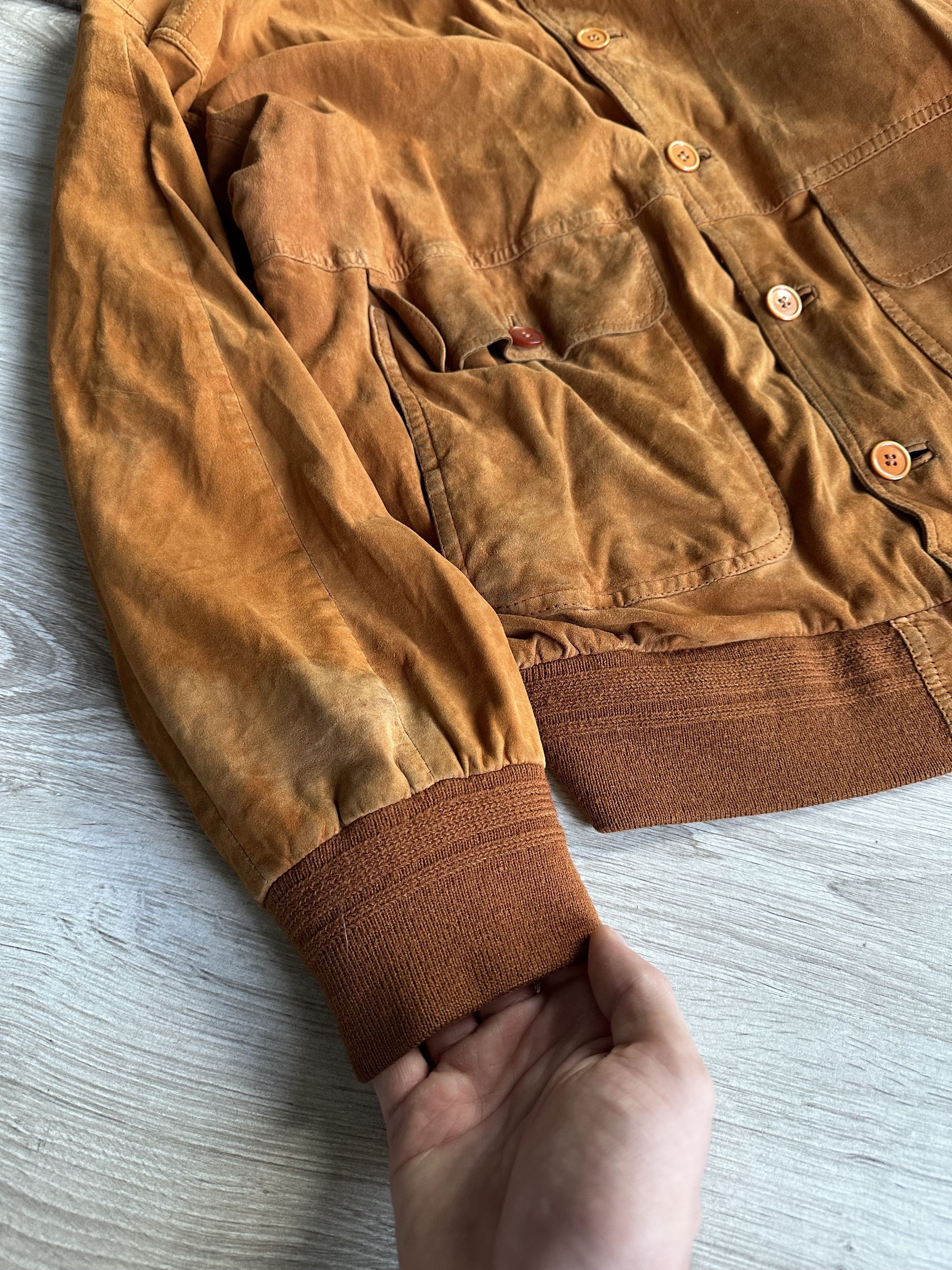 Vintage Leather Vintage 90s Suede Bomber Jacket 7529AC Size US XL / EU 56 / 4 - 6 Thumbnail