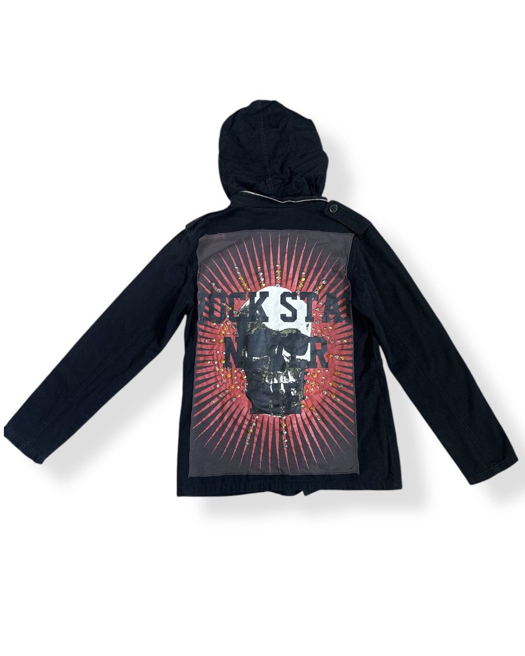 Japanese Brand × Vintage Vintage Glad News “Rockstar Never Die” Military M-65 Jacket Size US S / EU 44-46 / 1 - 4 Thumbnail