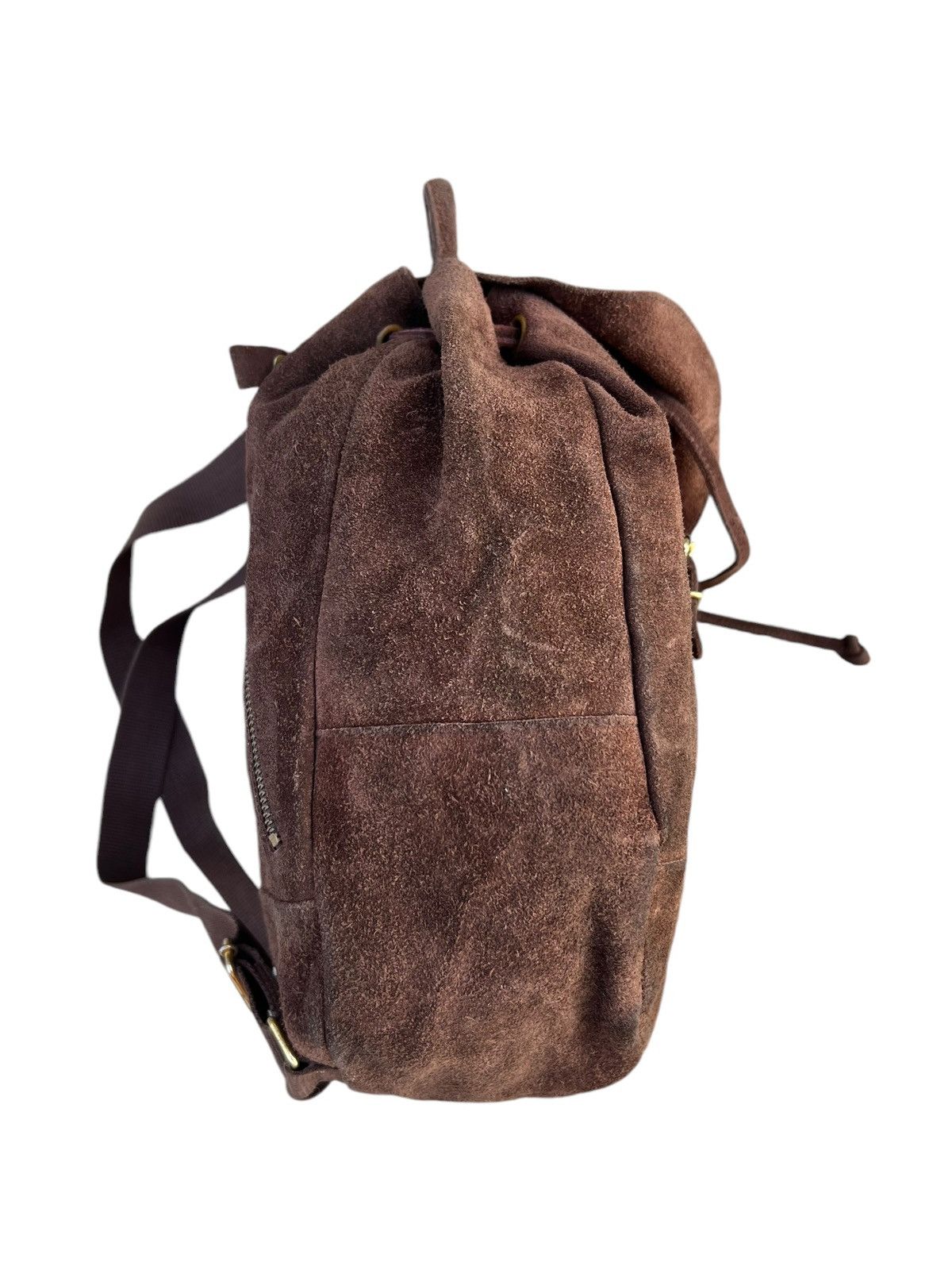 Leather Vintage 90s VIA DEMIZON Japan Suede Leather Backpack Bag Size ONE SIZE - 15 Thumbnail