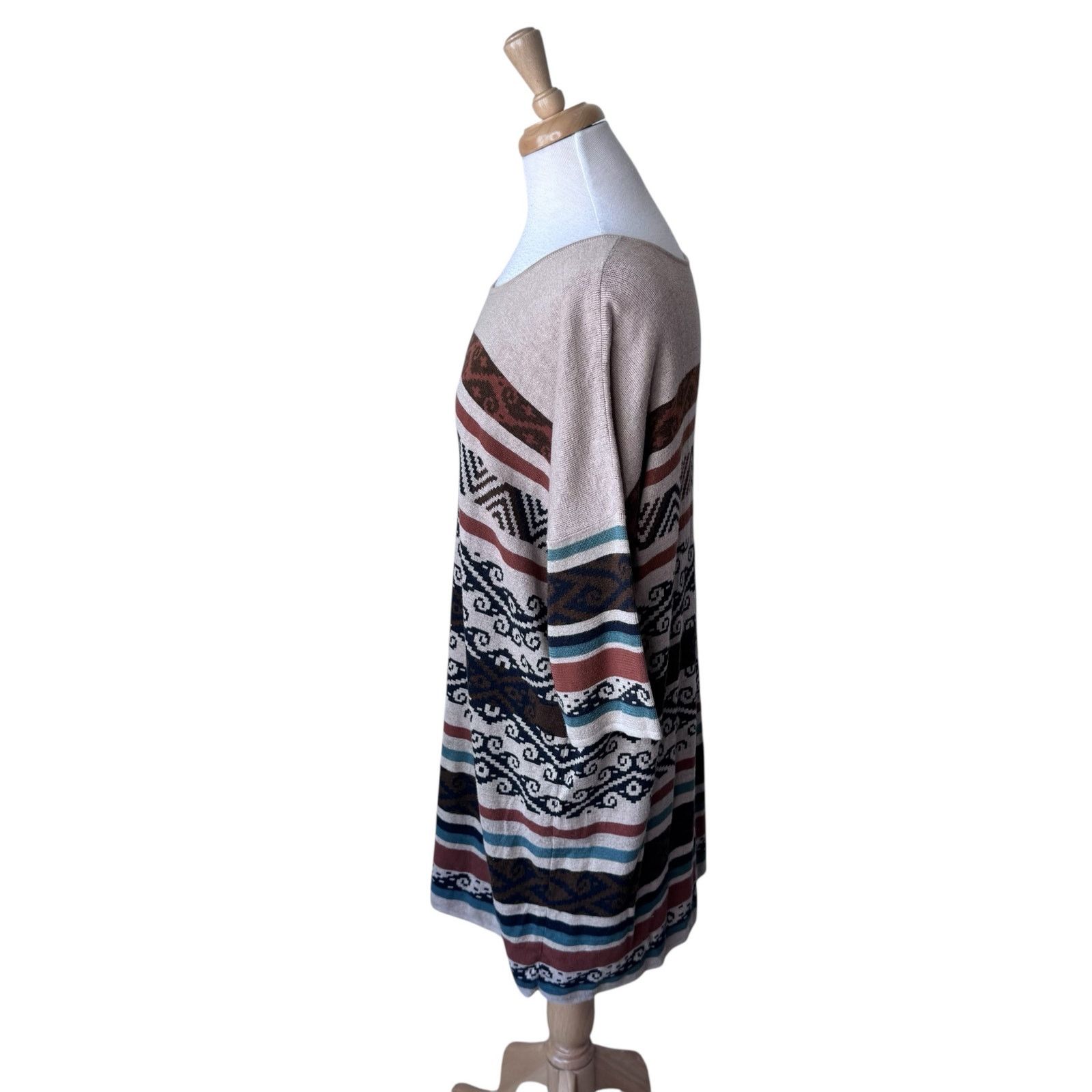 Other PERUVIAN CONNECTION Chiclayo Tunic in SAND 100% Pima Cotton Size M / US 6-8 / IT 42-44 - 6 Thumbnail